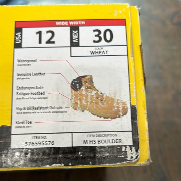 Tan and Black Safety Work Boots with Slip-Resistant Sole - Picture 2 of 6